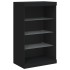 Aparador con luces LED negro 181,5x37x100