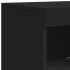 Aparador con luces LED negro 181,5x37x100
