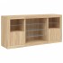 Aparador con luces LED roble Sonoma 142,5x37x67