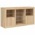 Aparador con luces LED roble Sonoma 123x37x67