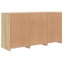 Aparador con luces LED roble Sonoma 123x37x67