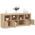 Aparador con luces LED roble Sonoma 163x37x67