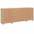 Aparador con luces LED roble Sonoma 163x37x67
