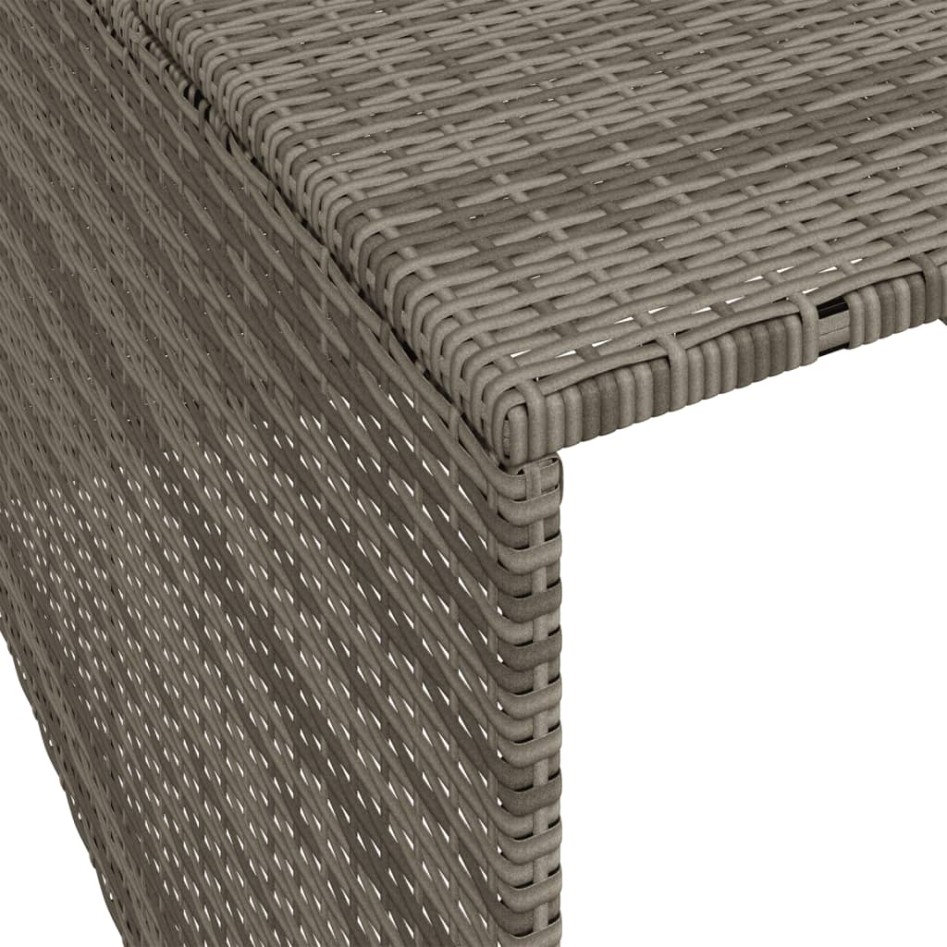 Caseta de robot cortacésped ratán sintético gris