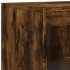 Aparador con luz LED 3 pzas madera de ingeniería roble