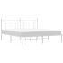 Estructura cama sin colchón con cabecero metal blanco