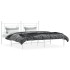 Estructura cama sin colchón con cabecero metal blanco