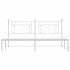 Estructura cama sin colchón con cabecero metal blanco