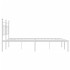 Estructura cama sin colchón con cabecero metal blanco
