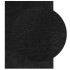 Alfombra de pelo corto suave lavable HUARTE negro 160x230