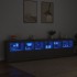 Aparador con luces LED negro 283x37x67