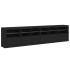Aparador con luces LED negro 283x37x67