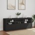 Aparador con luces LED negro 181,5x37x67