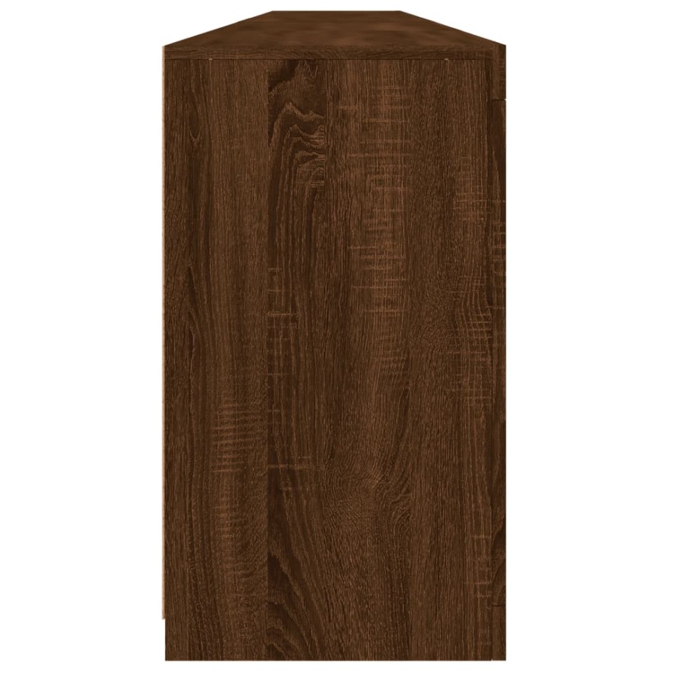 Aparador con luces LED roble marrón 283x37x67