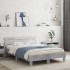 Cama con cabecero madera de ingeniería gris hormigón 135x190