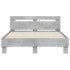 Cama con cabecero madera de ingeniería gris hormigón 135x190