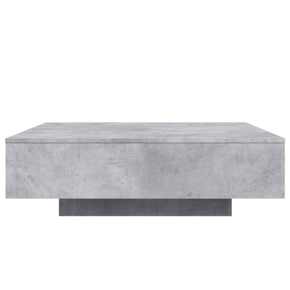 Mesa de centro madera de ingeniería gris hormigón 100x100x31