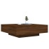 Mesa de centro madera de ingeniería roble marrón 100x100x31