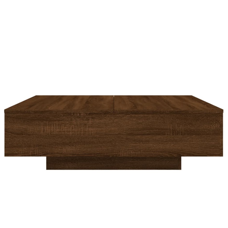 Mesa de centro madera de ingeniería roble marrón 100x100x31