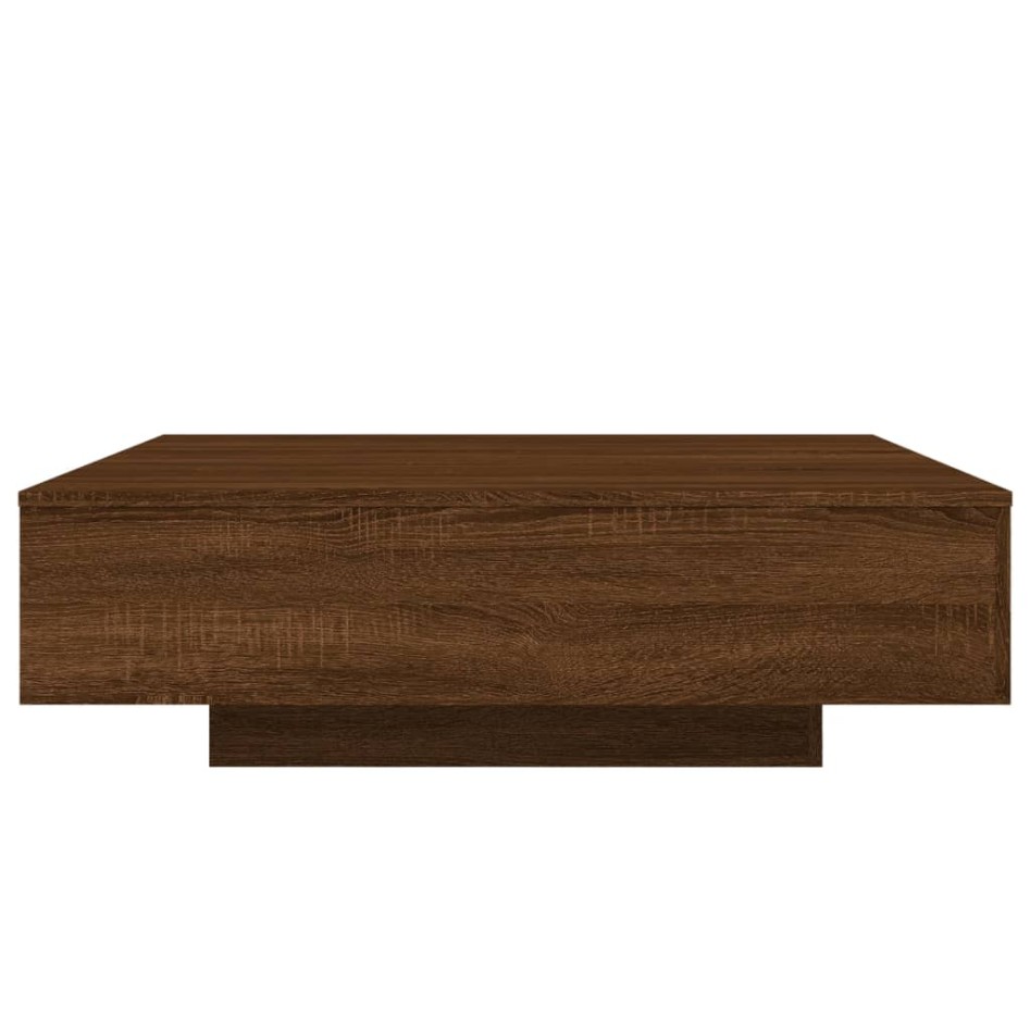 Mesa de centro madera de ingeniería roble marrón 100x100x31