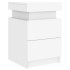 Mesitas de noche con luces LED 2 unidades blanco 35x39x55