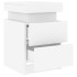Mesitas de noche con luces LED 2 unidades blanco 35x39x55
