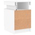 Mesitas de noche con luces LED 2 unidades blanco 35x39x55