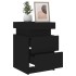 Mesitas de noche con luces LED 2 unidades negro 35x39x55