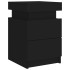 Mesitas de noche con luces LED 2 unidades negro 35x39x55