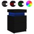 Mesitas de noche con luces LED 2 unidades negro 35x39x55