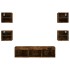 Muebles TV pared con LED 7 pzas madera ingeniería roble