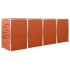 Cobertizo para 4 contenedores basura acero 276,5x77,5x112,5