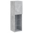 Muebles TV pared con LED 4 pzas madera ingeniería gris