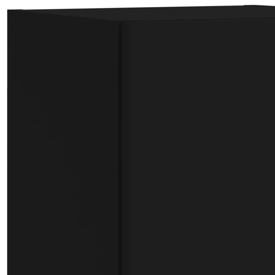 Muebles de TV de pared con LED 4 pzas madera ingeniería