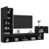 Muebles de TV de pared con LED 4 pzas madera ingeniería