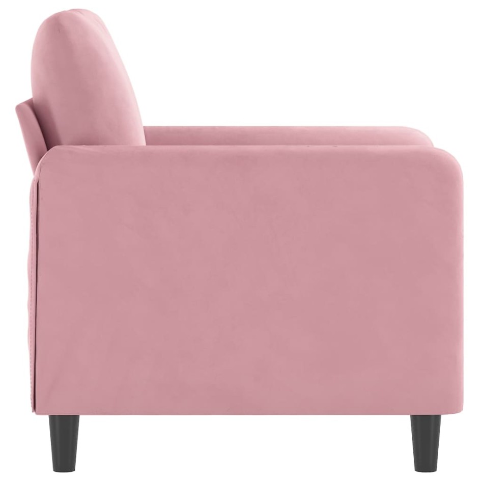 Sillón de terciopelo rosa 60