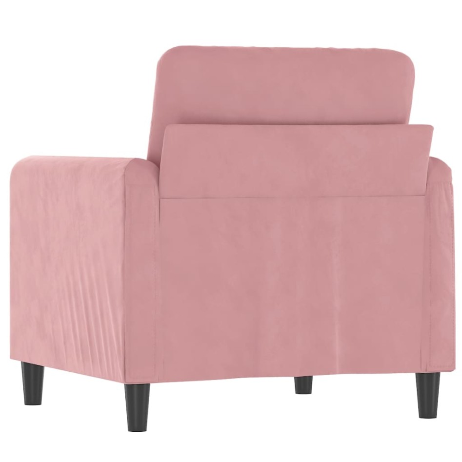 Sillón de terciopelo rosa 60