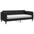 Sofá cama con colchón tela negro 80x200