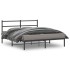 Estructura cama sin colchón con cabecero metal negro 160x200