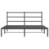 Estructura cama sin colchón con cabecero metal negro 160x200