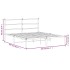 Estructura cama sin colchón con cabecero metal negro 160x200