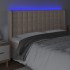 Cabecero con LED cuero sintético capuchino