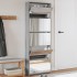 Mueble zapatero y espejo 5 niveles gris Sonoma 63x17x169,5