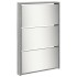 Mueble zapatero y espejo 5 niveles gris Sonoma 63x17x169,5