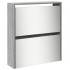 Mueble zapatero y espejo 5 niveles gris Sonoma 63x17x169,5