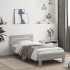 Estructura de cama cabecero luces LED gris Sonoma 90x200