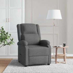 Sillón reclinable de tela gris