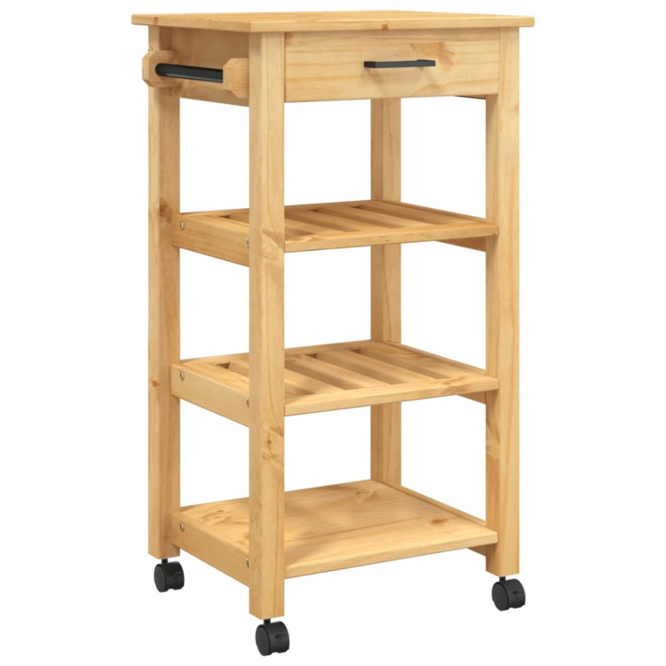 Carrito de cocina MONZA madera maciza de pino 48x40x90