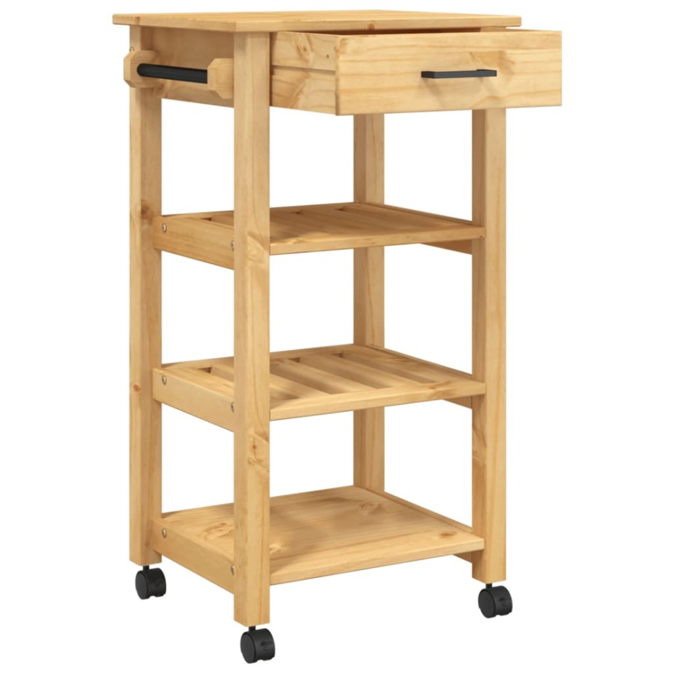 Carrito de cocina MONZA madera maciza de pino 48x40x90