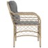 Sillones jardín con cojines 2 uds ratán sintético beige